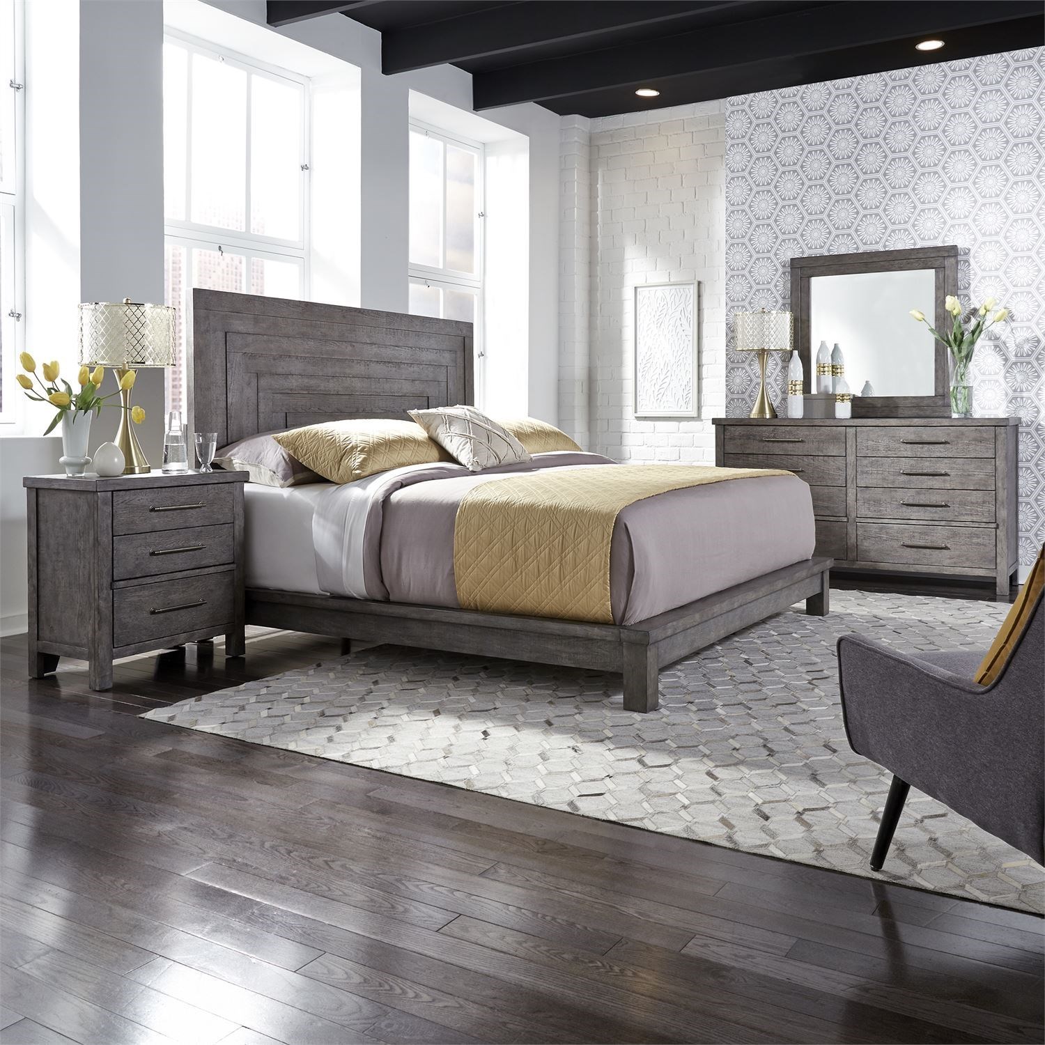 Liberty Furniture Modern Farmhouse 406BRKPLDMN King Bedroom Group